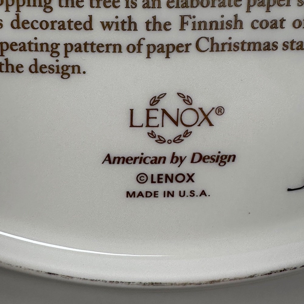 Lenox 2014 Christmas Trees Around the World Finland Collector Plate Ivory Gold - Picture 4 of 7